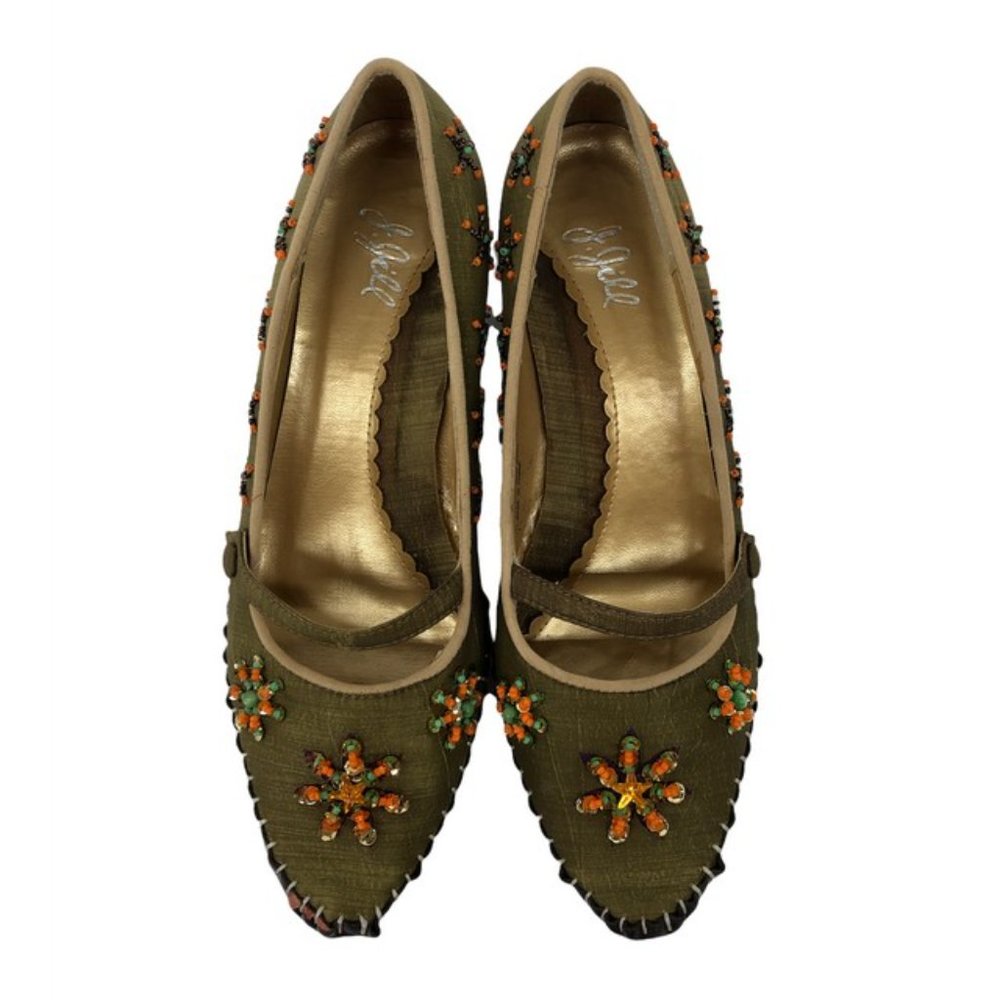 J. Jill  Mary Jane Beaded Kitten Heels Pumps with Strap (Size 7) - Picture 3 of 8